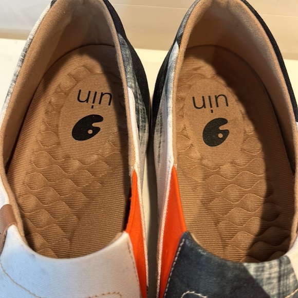 UIN - men’s walking trail shoes slip on canvas casual loafers mix‎ Gray size 11 main image 11
